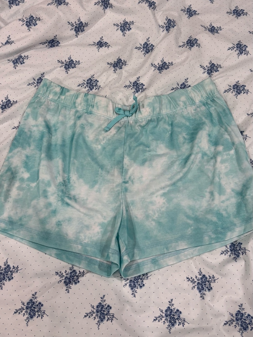 Eddie Bauer Aqua Tie-Dye Sleep Shorts